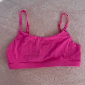 Hot pink sports bra